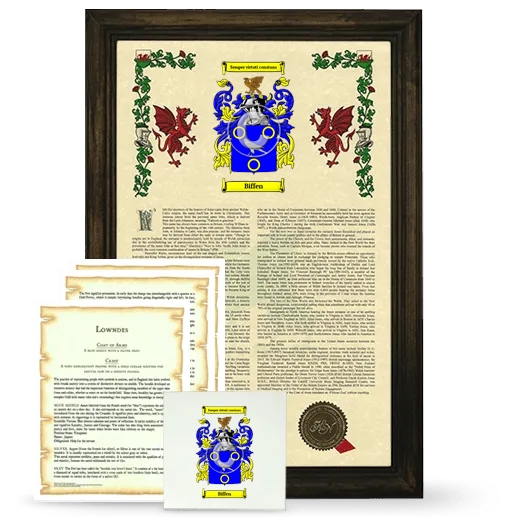 Biffen Framed Armorial, Symbolism and Large Tile - Brown