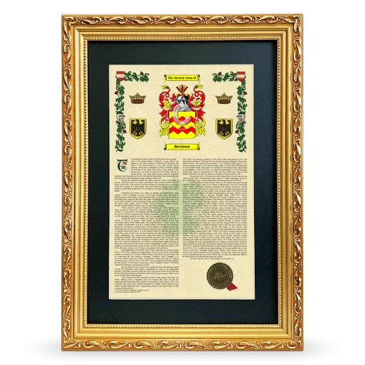 Bevverer Deluxe Armorial Framed - Gold