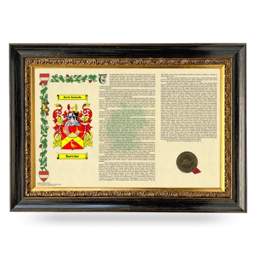 Baevvier Armorial Landscape Framed - Heirloom