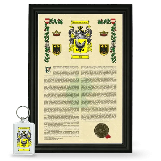 Bez Framed Armorial History and Keychain - Black