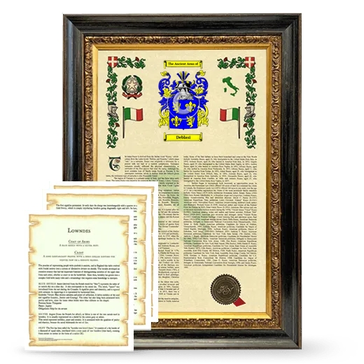 Deblasi Framed Armorial History and Symbolism - Heirloom