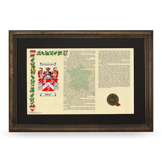 Bebeau Deluxe Armorial Landscape Framed - Brown