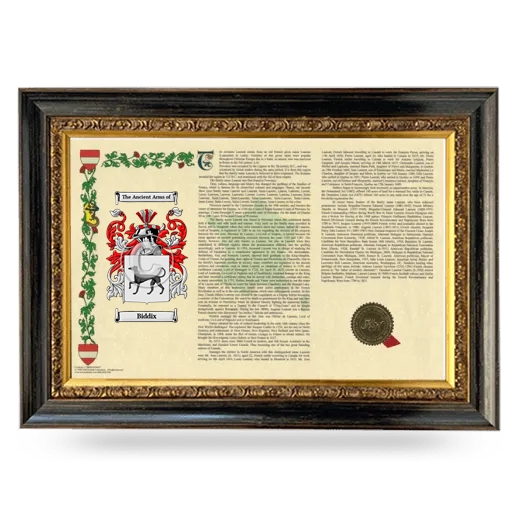 Biddix Armorial Landscape Framed - Heirloom