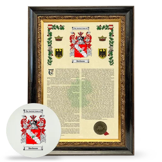Bierbaum Framed Armorial History and Mouse Pad - Heirloom