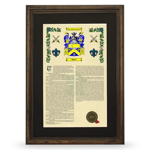 Bigote Deluxe Armorial Framed - Brown