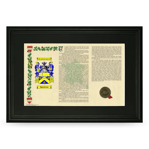 Biguoteaux Deluxe Armorial Landscape Framed- Black