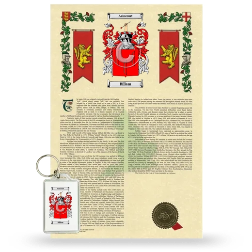 Billam Armorial History and Keychain Package