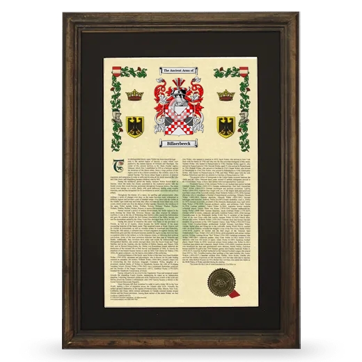 Billaerbeeck Deluxe Armorial Framed - Brown