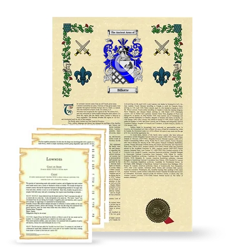 Billotte Armorial History and Symbolism package