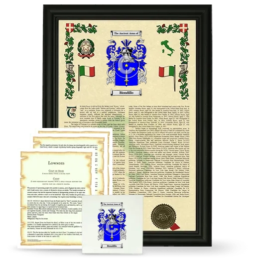 Biondillo Framed Armorial, Symbolism and Large Tile - Black