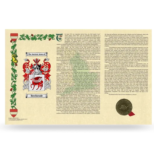 Berchwude Armorial History Landscape Style