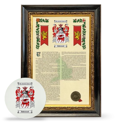 Birkewood Framed Armorial History and Mouse Pad - Heirloom