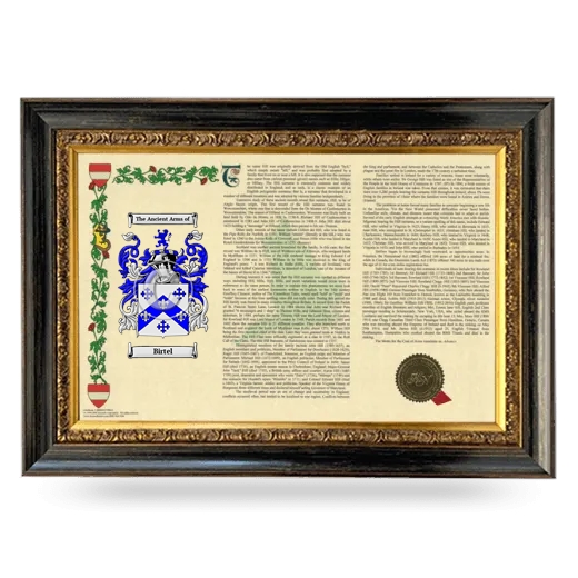 Birtel Armorial Landscape Framed - Heirloom