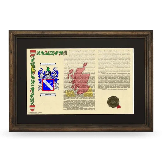 Bysheart Deluxe Armorial Landscape Framed - Brown