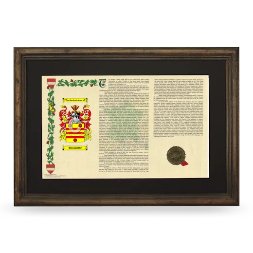 Bissonette Deluxe Armorial Landscape Framed - Brown