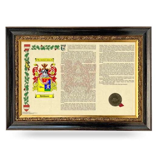 Björkman Armorial Landscape Framed - Heirloom