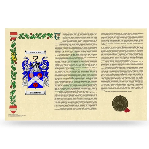 Blakatour Armorial History Landscape Style