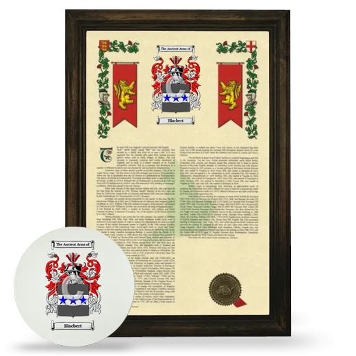 Blacbert Framed Armorial History and Mouse Pad - Brown