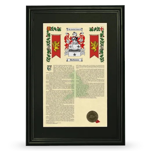 Blacboourn Deluxe Armorial Framed - Black
