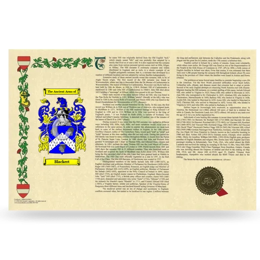 Blackert Armorial History Landscape Style