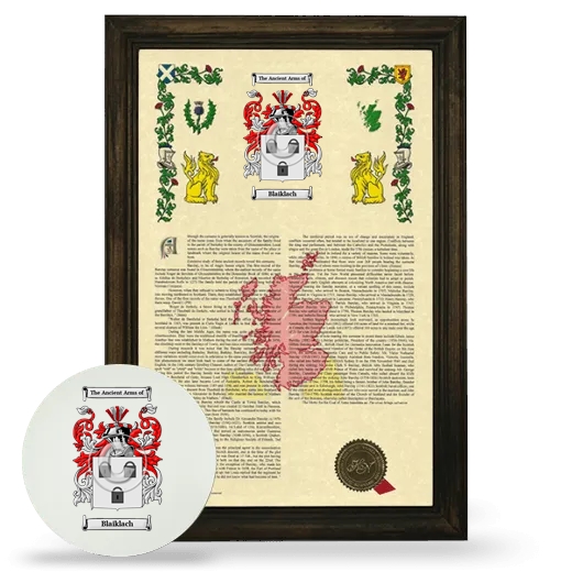 Blaiklach Framed Armorial History and Mouse Pad - Brown