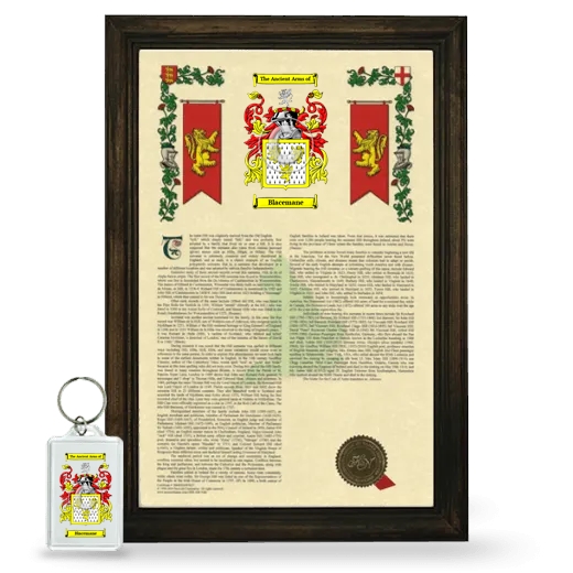 Blacemane Framed Armorial History and Keychain - Brown