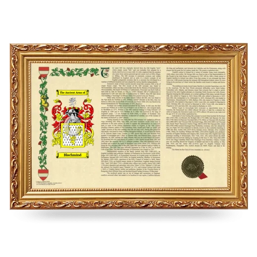 Blachmind Armorial Landscape Framed - Gold