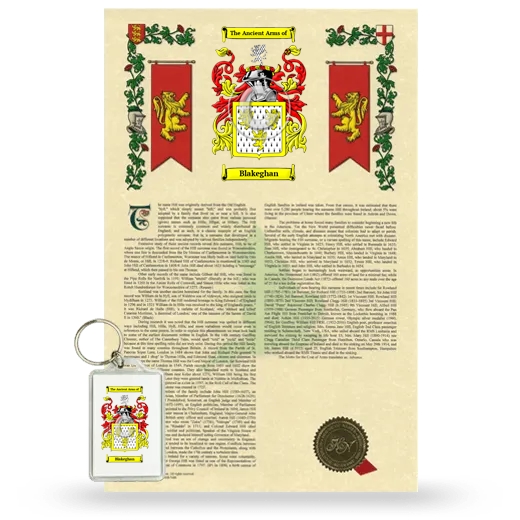 Blakeghan Armorial History and Keychain Package