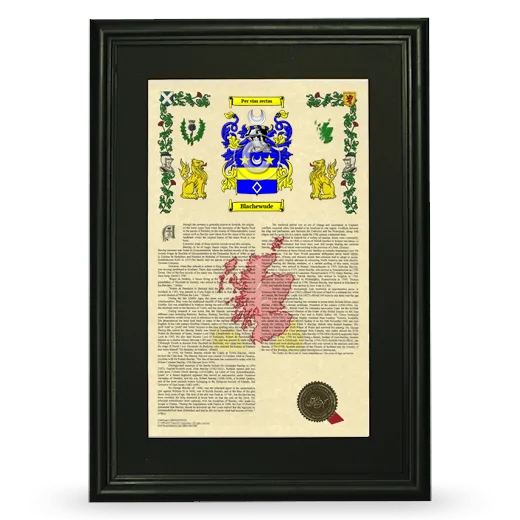 Blachewude Deluxe Armorial Framed - Black