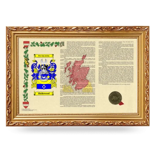 Blaikewood Armorial Landscape Framed - Gold