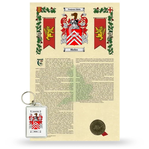 Bladan Armorial History and Keychain Package