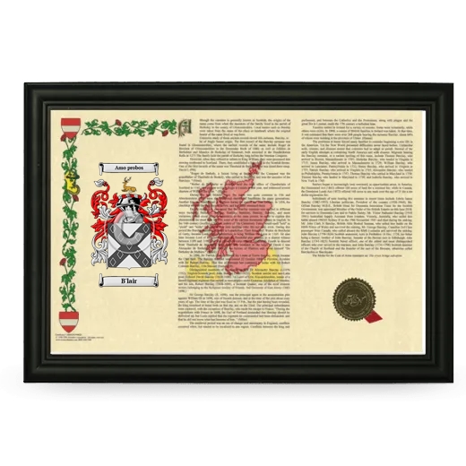 B'lair Armorial Landscape Framed - Black