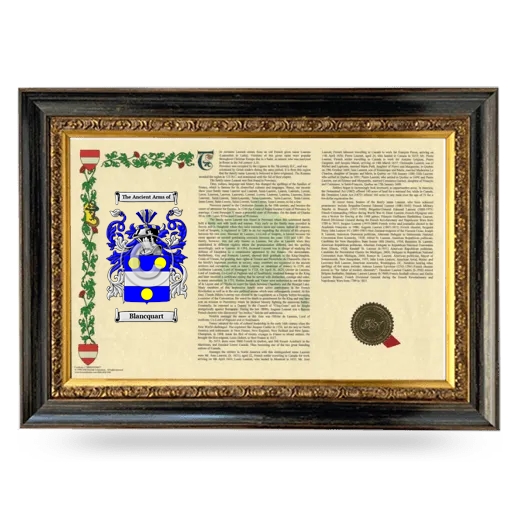 Blancquart Armorial Landscape Framed - Heirloom