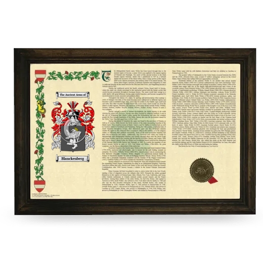 Blanckenberg Armorial Landscape Framed - Brown