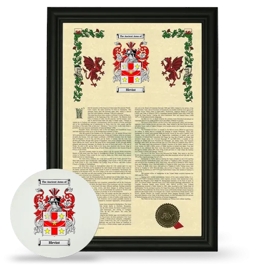 Blevint Framed Armorial History and Mouse Pad - Black