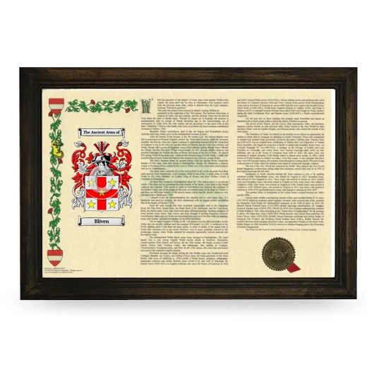 Bliven Armorial Landscape Framed - Brown