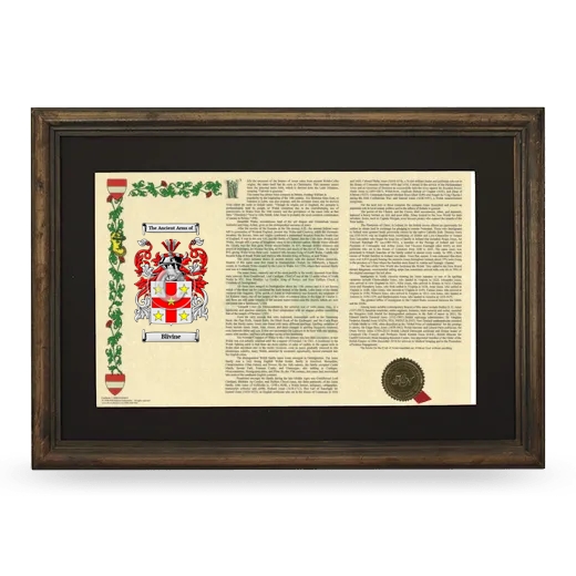 Blivine Deluxe Armorial Landscape Framed - Brown