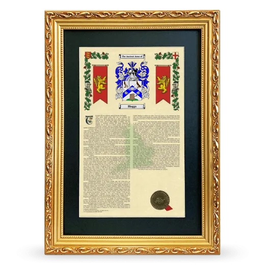 Bloggs Deluxe Armorial Framed - Gold