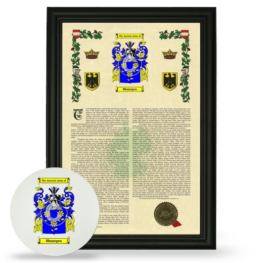 Blumegen Framed Armorial History and Mouse Pad - Black