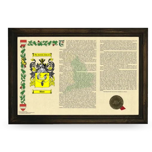 Bloer Armorial Landscape Framed - Brown