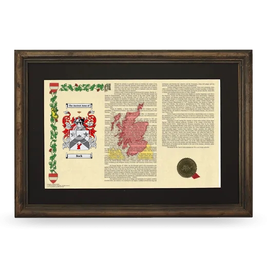 Bock Deluxe Armorial Landscape Framed - Brown