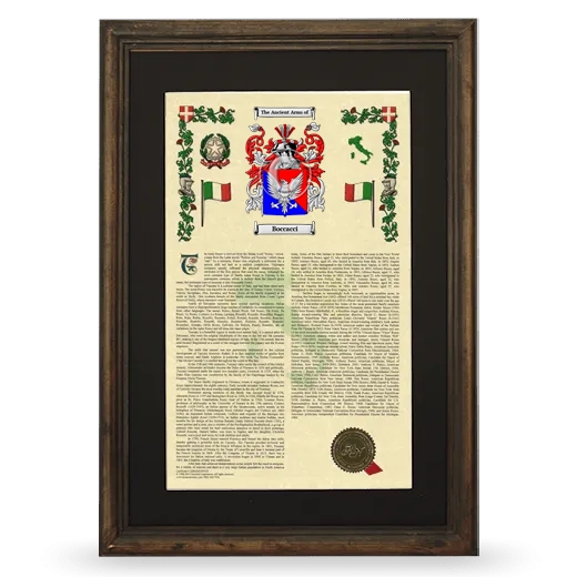 Boccacci Deluxe Armorial Framed - Brown