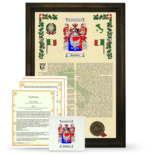 Bocchetta Framed Armorial, Symbolism and Large Tile - Brown