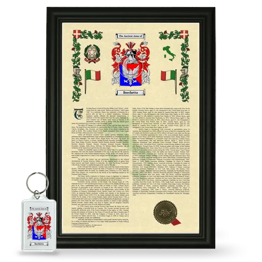 Bocchetta Framed Armorial History and Keychain - Black