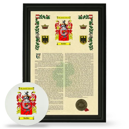 Bochler Framed Armorial History and Mouse Pad - Black