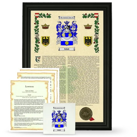 Bohde Framed Armorial, Symbolism and Large Tile - Black