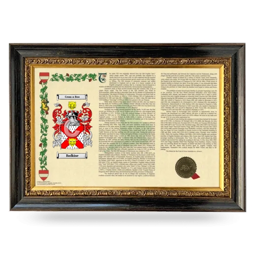 Badkine Armorial Landscape Framed - Heirloom