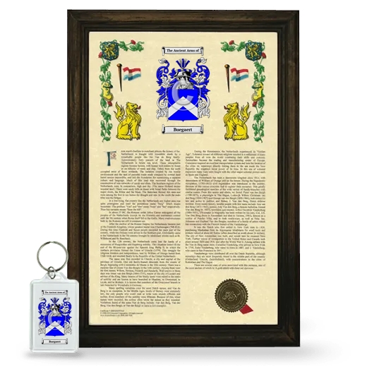 Buegaert Framed Armorial History and Keychain - Brown