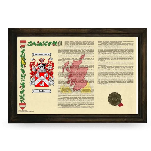 Bockie Armorial Landscape Framed - Brown