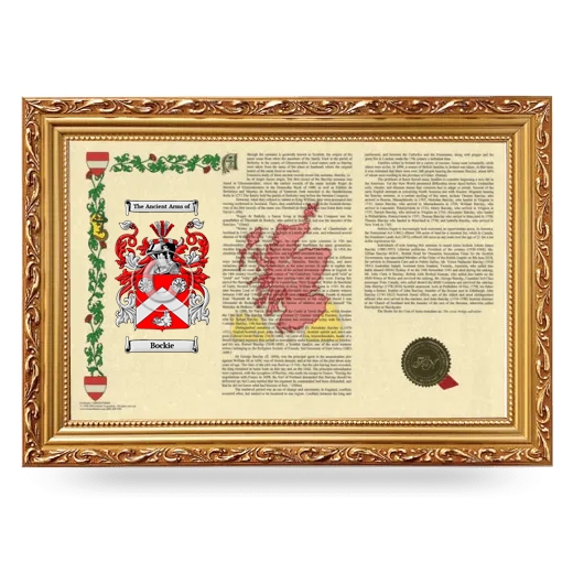 Bockie Armorial Landscape Framed - Gold